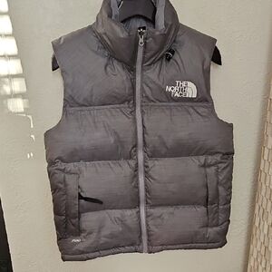 The North Face Charcoal Puffer Vest 1996 Nuptse Vest